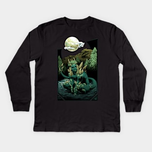 Darkness of the Swamp - Lake Monster Kids Long Sleeve T-Shirt